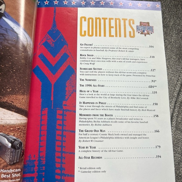 1996 All Star Game Program - Picture 4 of 6